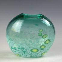 Tulip Vase (Teal Green) by Lisa Samphire at The Avenue Gallery, a contemporary fine art gallery in Victoria, BC, Canada.