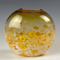 Tulip Vase (Amber) by Lisa Samphire at The Avenue Gallery, a contemporary fine art gallery in Victoria, BC, Canada.