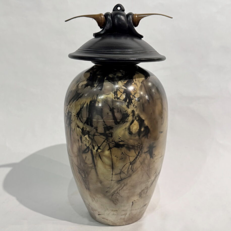 Tall Vase with Horns by Geoff Searle at The Avenue Gallery, a contemporary fine art gallery in Victoria, BC, Canada.