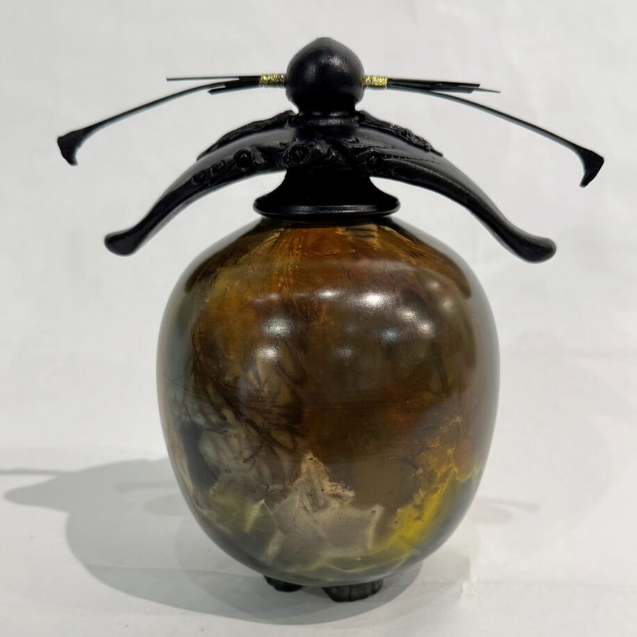 Medium Round Vase with Lid by Geoff Searle at The Avenue Gallery, a contemporary fine art gallery in Victoria, BC, Canada.
