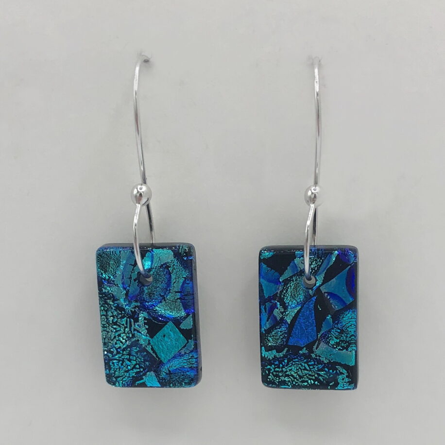 Mosaic Earrings (Small) by Peggy Brackett at The Avenue Gallery, a contemporary fine art gallery in Victoria, BC, Canada.