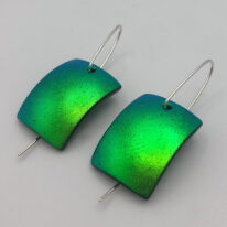 Square Oxygen Series Earrings by Peggy Brackett at The Avenue Gallery, a contemporary fine art gallery in Victoria, BC, Canada.