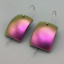 Square Oxygen Series Earrings by Peggy Brackett at The Avenue Gallery, a contemporary fine art gallery in Victoria, BC, Canada.