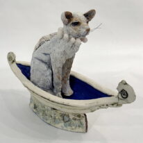 The Cat Came Back by Carolyn Houg at The Avenue Gallery, a contemporary fine art gallery in Victoria, BC, Canada.