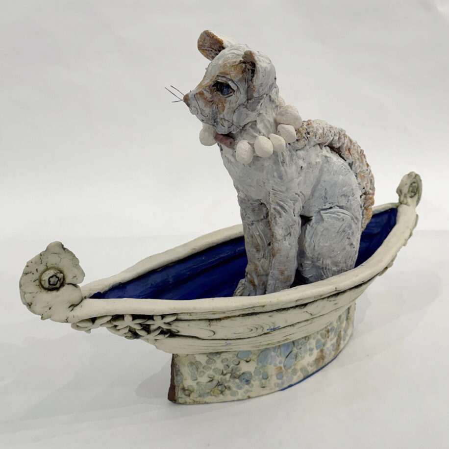The Cat Came Back by Carolyn Houg at The Avenue Gallery, a contemporary fine art gallery in Victoria, BC, Canada.