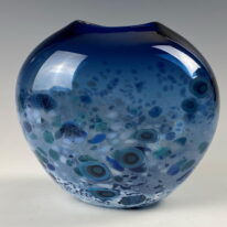 Tulip Vase (Steel Blue) by Lisa Samphire at The Avenue Gallery, a contemporary fine art gallery in Victoria, BC, Canada.