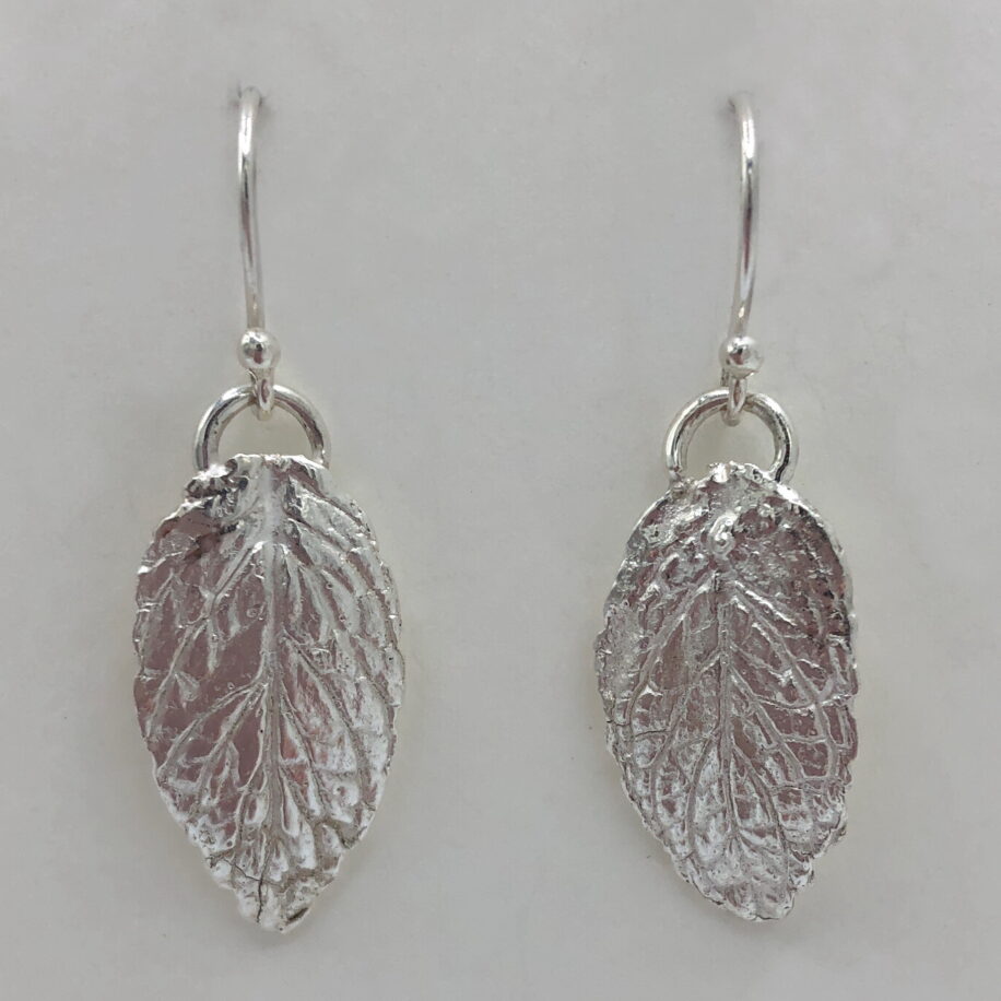 Leaf Earrings by Andrea Russell at The Avenue Gallery, a contemporary fine art gallery in Victoria, BC, Canada.