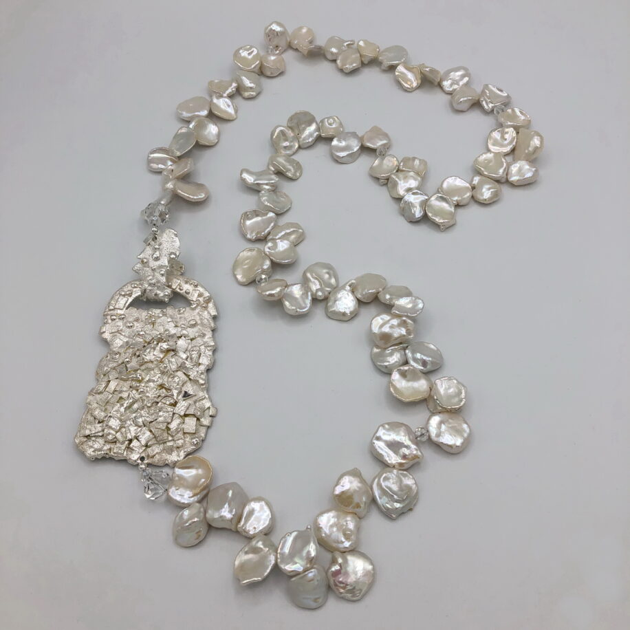 Keshi Pearl Necklace by Barbara Adams at The Avenue Gallery, a contemporary fine art gallery in Victoria, BC, Canada.