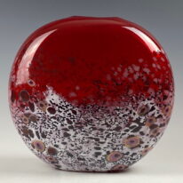 Smarty Vase (Red) by Lisa Samphire at The Avenue Gallery, a contemporary fine art gallery in Victoria, BC, Canada.