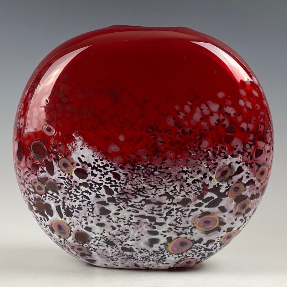 Smarty Vase (Red) by Lisa Samphire at The Avenue Gallery, a contemporary fine art gallery in Victoria, BC, Canada.