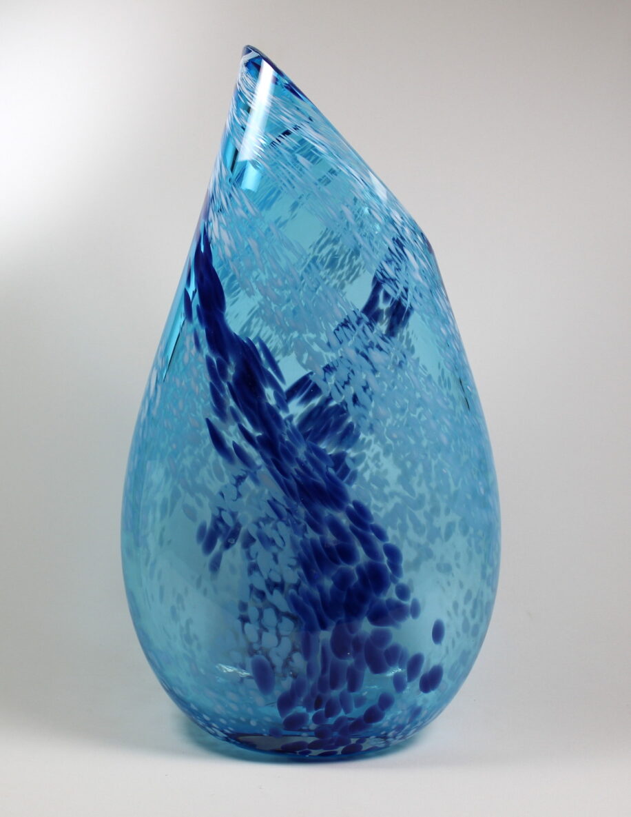 Copper Blue with Night Blue & Enamel White Vase by Guy Hollington at The Avenue Gallery, a contemporary fine art gallery in Victoria, BC, Canada.