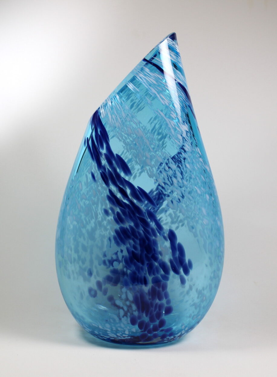 Copper Blue with Night Blue & Enamel White Vase by Guy Hollington at The Avenue Gallery, a contemporary fine art gallery in Victoria, BC, Canada.