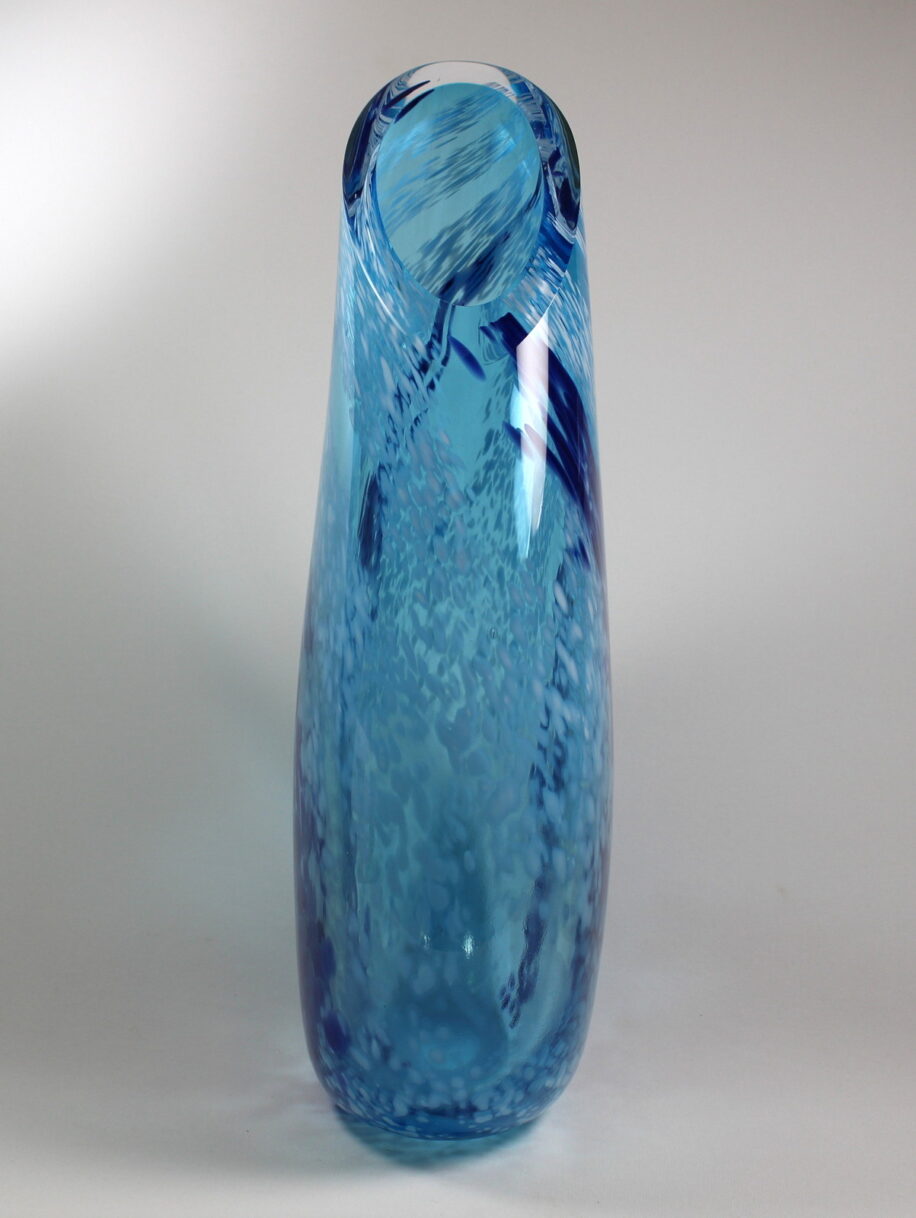 Copper Blue with Night Blue & Enamel White Vase by Guy Hollington at The Avenue Gallery, a contemporary fine art gallery in Victoria, BC, Canada.