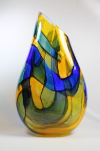 Stained Glass Vase by Guy Hollington at The Avenue Gallery, a contemporary fine art gallery in Victoria, BC, Canada.