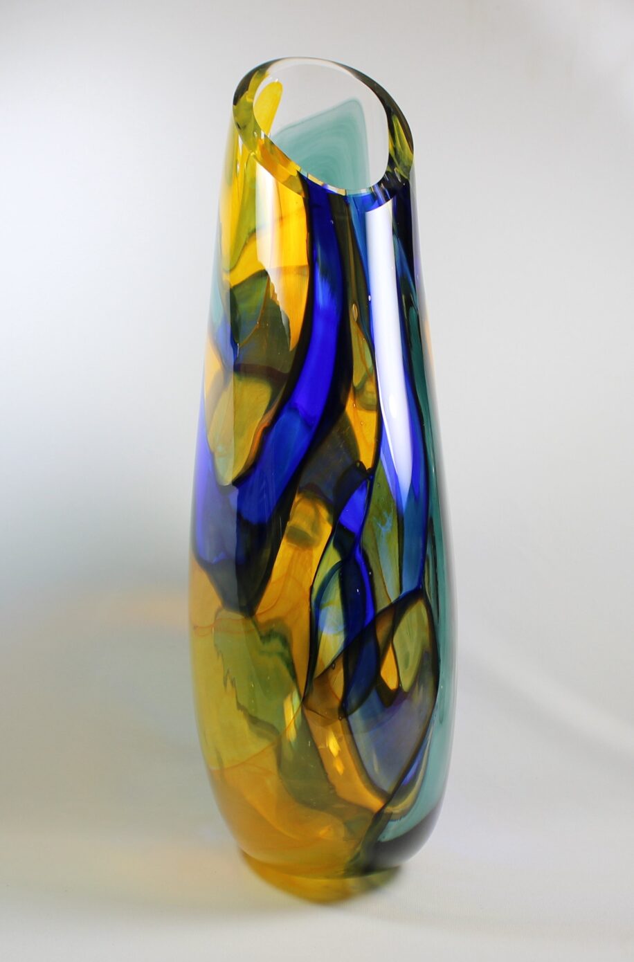 Stained Glass Vase by Guy Hollington at The Avenue Gallery, a contemporary fine art gallery in Victoria, BC, Canada.