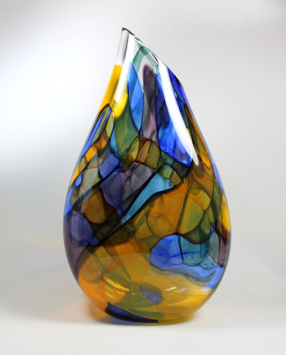 Stained Glass Vase by Guy Hollington at The Avenue Gallery, a contemporary fine art gallery in Victoria, BC, Canada.