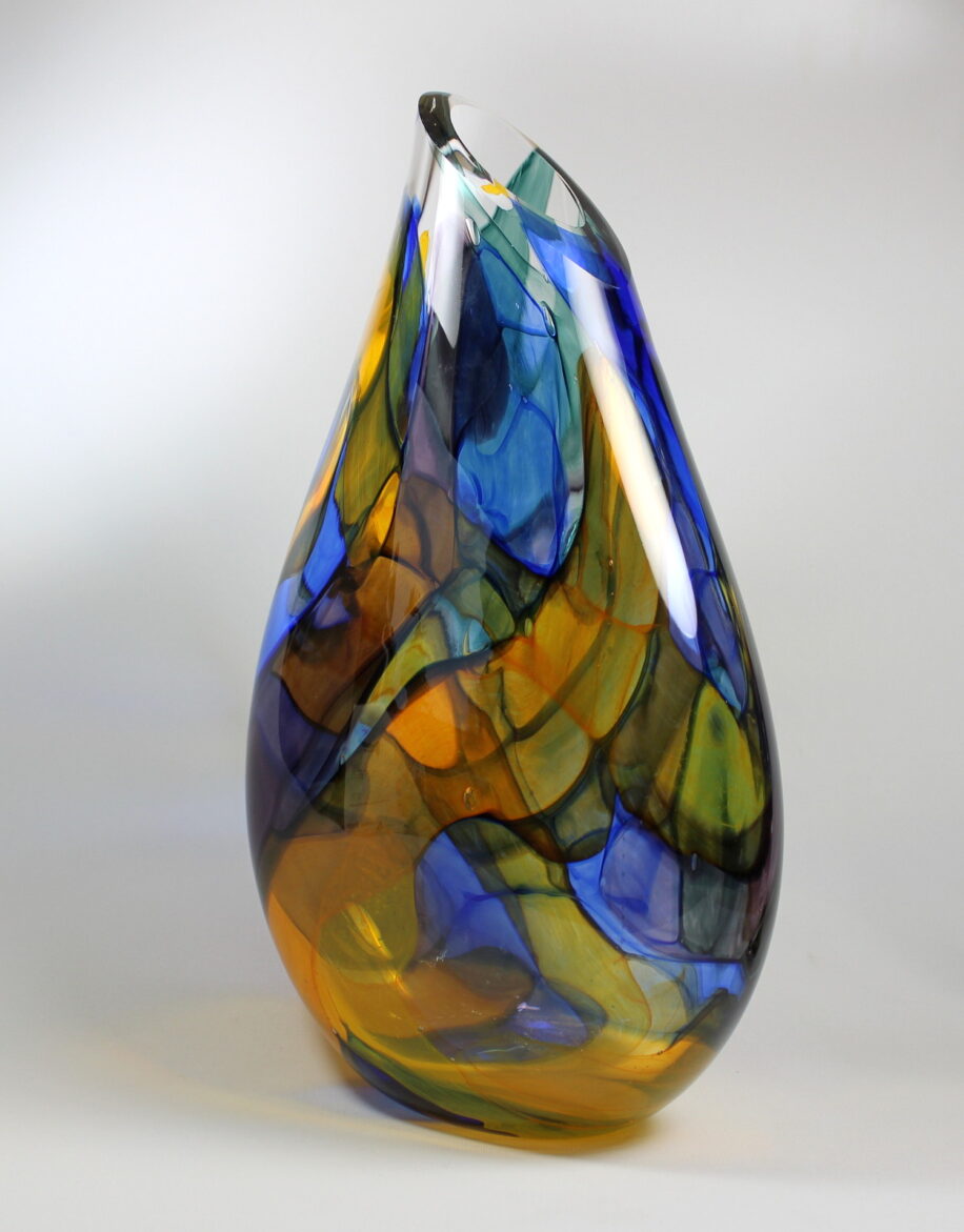 Stained Glass Vase by Guy Hollington at The Avenue Gallery, a contemporary fine art gallery in Victoria, BC, Canada.