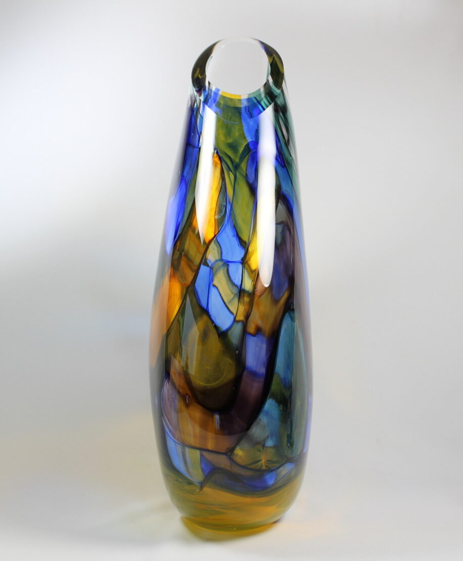 Stained Glass Vase by Guy Hollington at The Avenue Gallery, a contemporary fine art gallery in Victoria, BC, Canada.