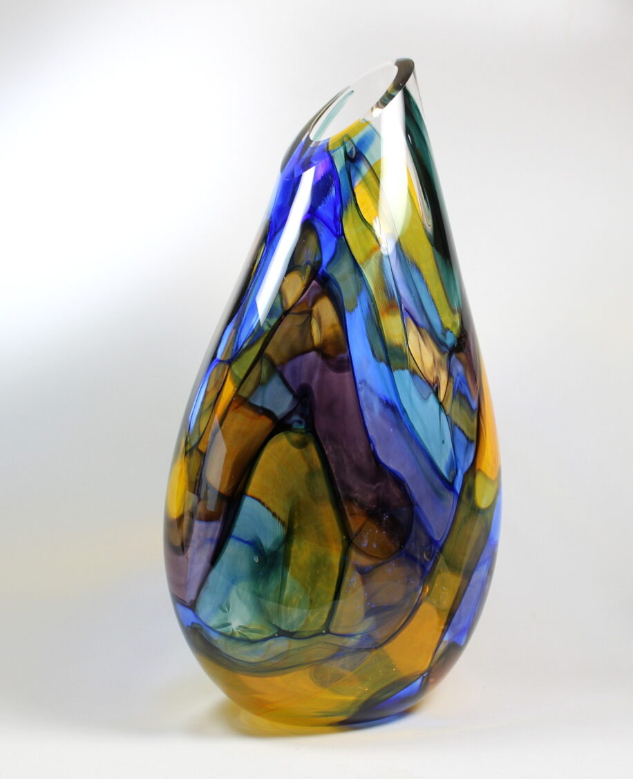 Stained Glass Vase by Guy Hollington at The Avenue Gallery, a contemporary fine art gallery in Victoria, BC, Canada.