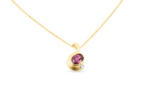 Rhodolite Garnet & Diamond Pendant by Bayot Heer at The Avenue Gallery, a contemporary fine art gallery in Victoria, BC, Canada.
