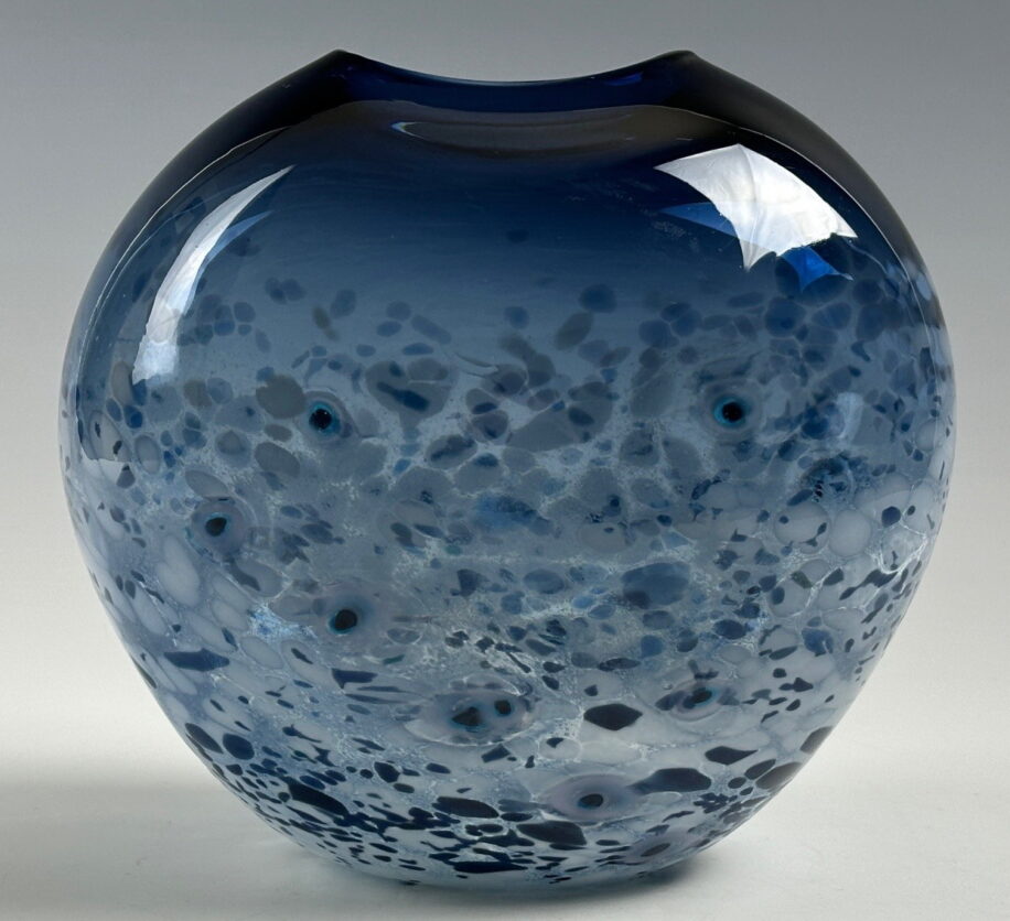 Tulip Vase (Steel Blue) by Lisa Samphire at The Avenue Gallery, a contemporary fine art gallery in Victoria, BC, Canada.