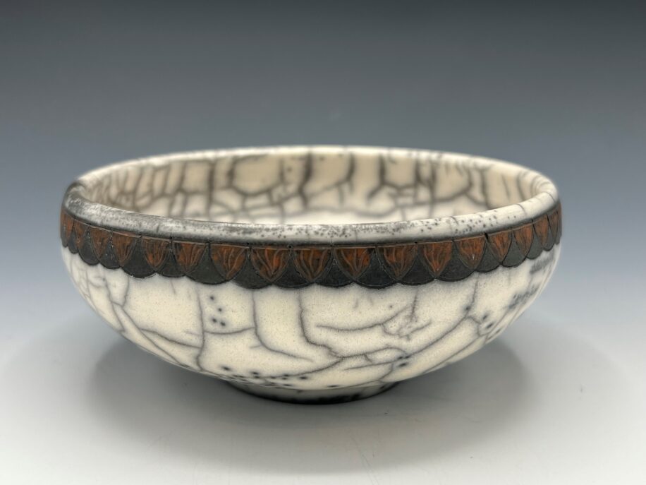 Naked Raku Bowl by Jan Lovewell at The Avenue Gallery, a contemporary fine art gallery in Victoria, BC, Canada.