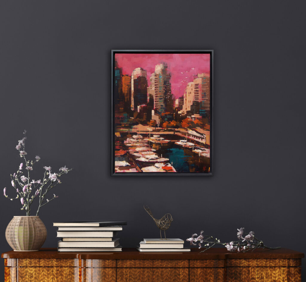Lost in Memories by False Creek by William Liao at The Avenue Gallery, a contemporary fine art gallery in Victoria, BC, Canada.