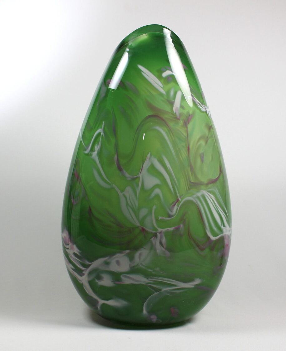 Jade Green with Florence Raspberry Lilac Vase by Guy Hollington at The Avenue Gallery, a contemporary fine art gallery in Victoria, BC, Canada.