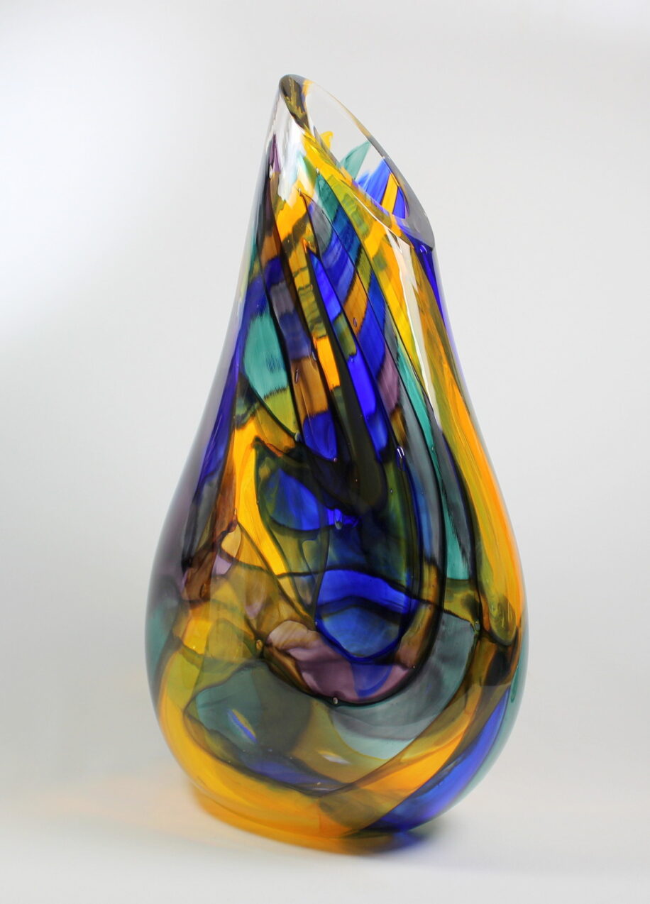 Stained Glass Vase by Guy Hollington at The Avenue Gallery, a contemporary fine art gallery in Victoria, BC, Canada.