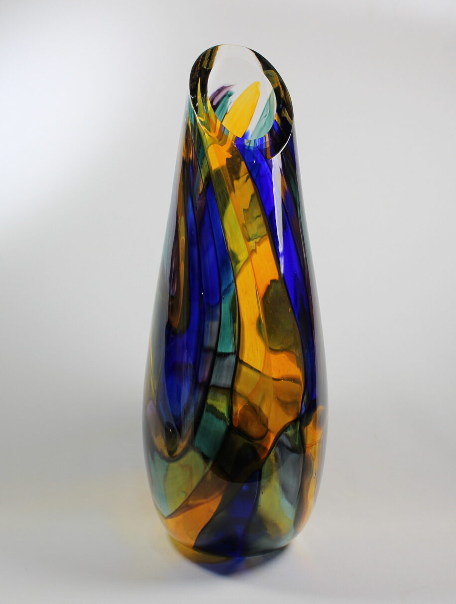 Stained Glass Vase by Guy Hollington at The Avenue Gallery, a contemporary fine art gallery in Victoria, BC, Canada.