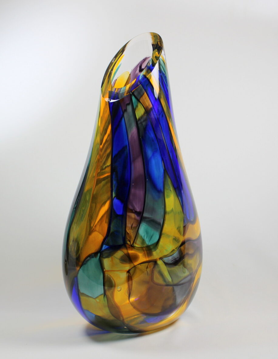 Stained Glass Vase by Guy Hollington at The Avenue Gallery, a contemporary fine art gallery in Victoria, BC, Canada.