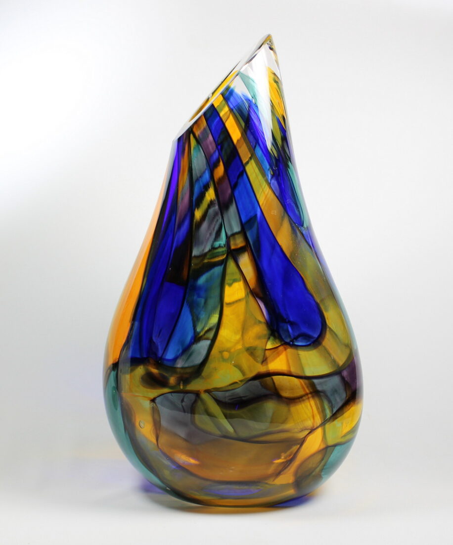 Stained Glass Vase by Guy Hollington at The Avenue Gallery, a contemporary fine art gallery in Victoria, BC, Canada.