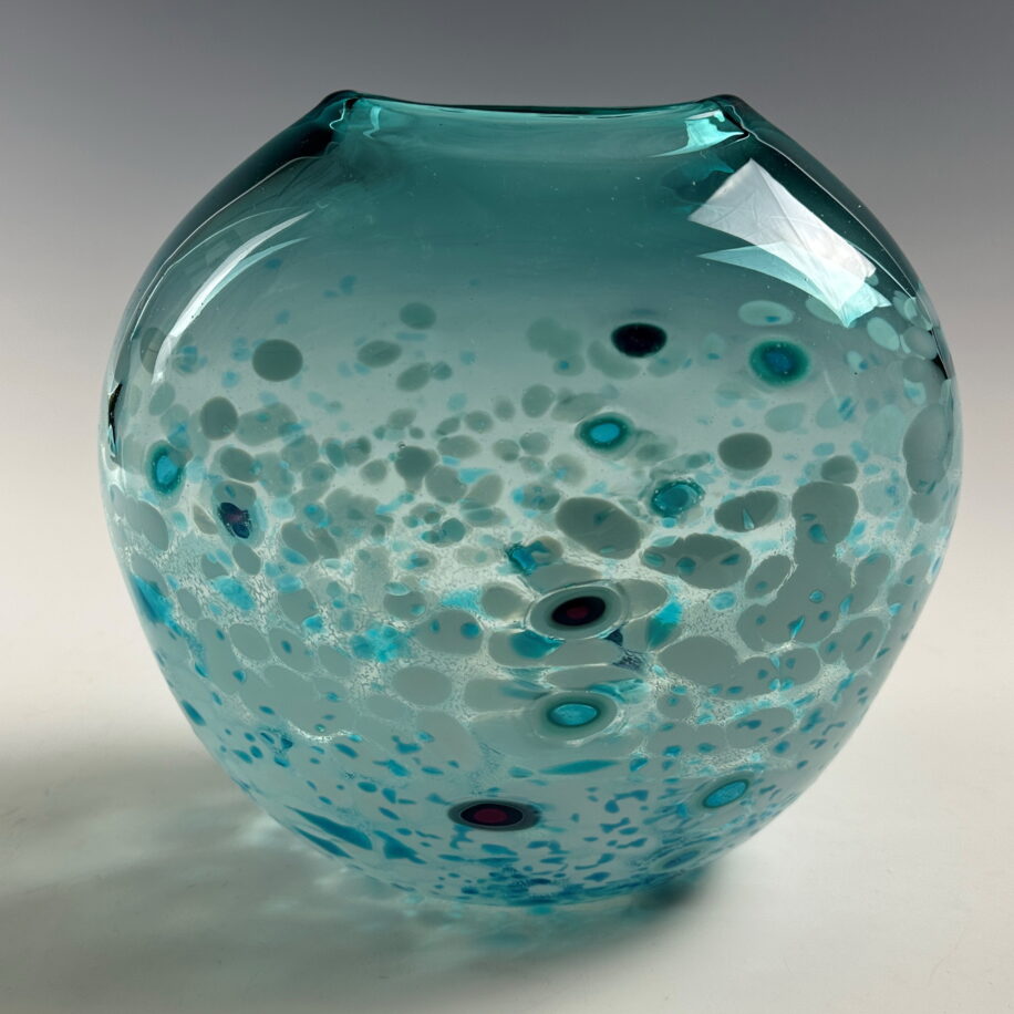Tulip Vase (Copper Blue) by Lisa Samphire at The Avenue Gallery, a contemporary fine art gallery in Victoria, BC, Canada.