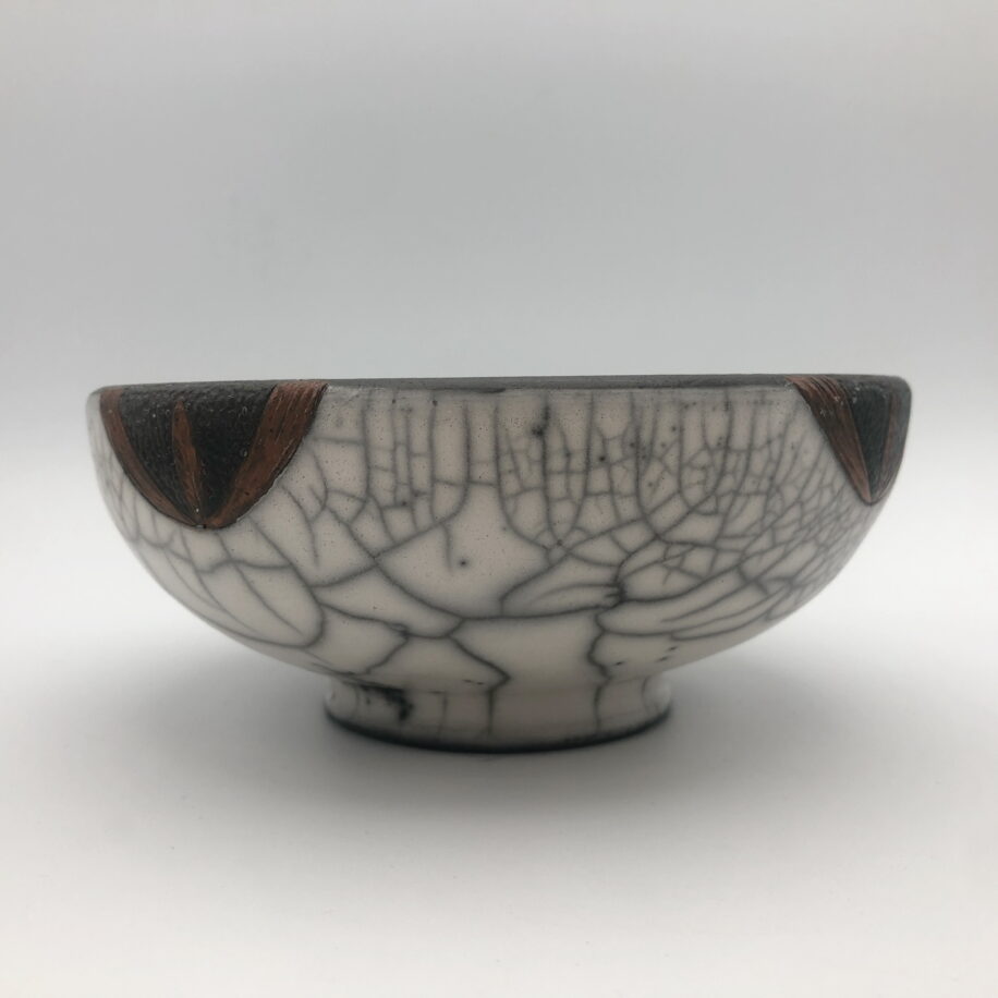 Naked Raku Bowl by Jan Lovewell at The Avenue Gallery, a contemporary fine art gallery in Victoria, BC, Canada.