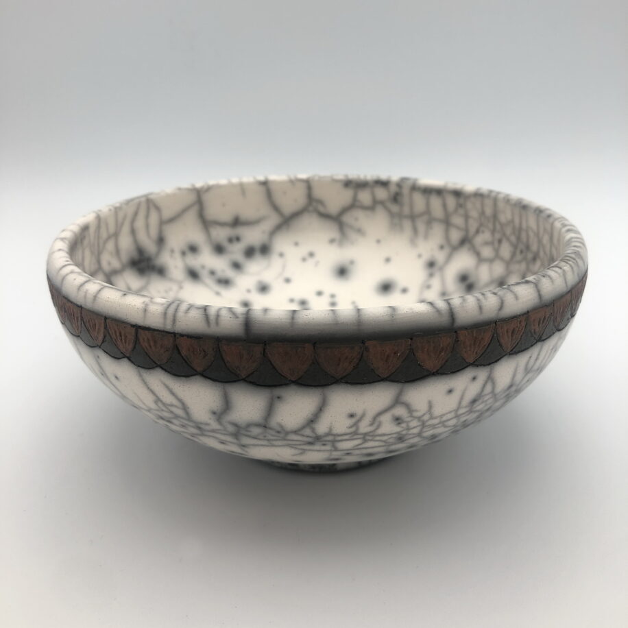 Naked Raku Bowl by Jan Lovewell at The Avenue Gallery, a contemporary fine art gallery in Victoria, BC, Canada.
