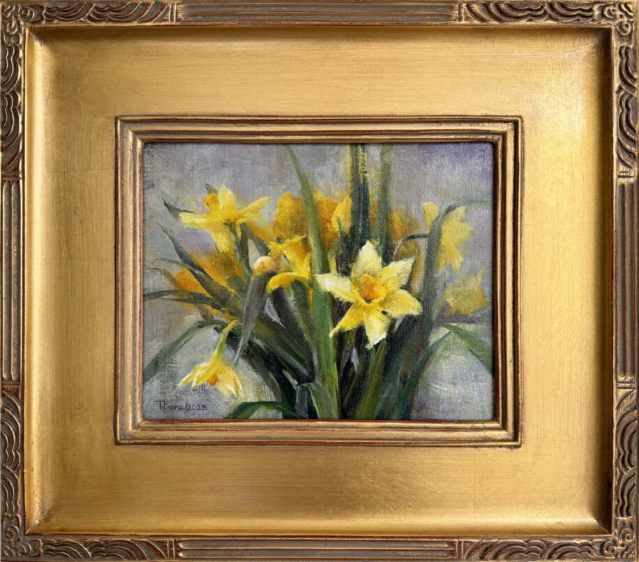 And Dances With the Daffodils by Tanya Bone at The Avenue Gallery, a contemporary fine art gallery in Victoria, BC, Canada.