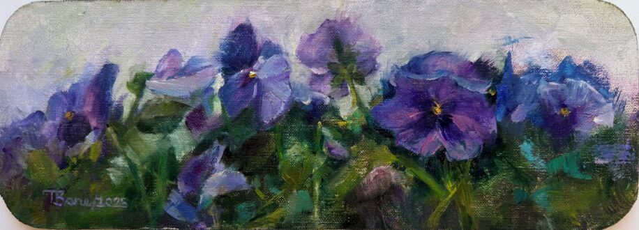 Pansy Parade by Tanya Bone at The Avenue Gallery, a contemporary fine art gallery in Victoria, BC, Canada.
