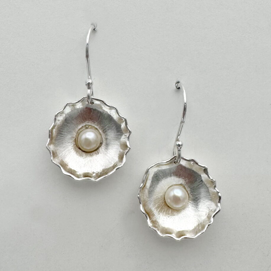 Blossoms Earrings with Pearls by A & R Jewellery at The Avenue Gallery, a contemporary fine art gallery in Victoria, BC, Canada.