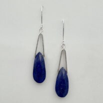V-Bail Earrings with Lapis by A & R Jewellery at The Avenue Gallery, a contemporary fine art gallery in Victoria, BC, Canada.