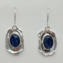 Wax Seal Earrings with Kyanite by A & R Jewellery at The Avenue Gallery, a contemporary fine art gallery in Victoria, BC, Canada.