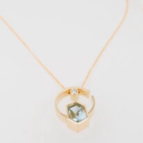 Aquamarine & Diamond Pendant by Bayot Heer at The Avenue Gallery, a contemporary fine art gallery in Victoria, BC, Canada.