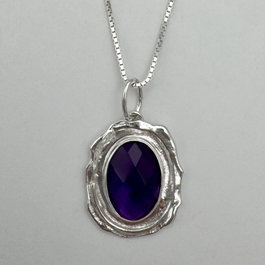 Wax Seal Pendant with Amethyst by A & R Jewellery at The Avenue Gallery, a contemporary fine art gallery in Victoria, BC, Canada.
