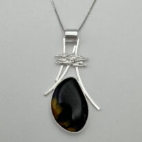 Twigs Pendant with Hawk's Eye by A & R Jewellery at The Avenue Gallery, a contemporary fine art gallery in Victoria, BC, Canada.