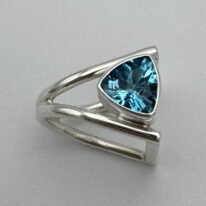 D-Book Ring with Swiss Topaz by A & R Jewellery at The Avenue Gallery, a contemporary fine art gallery in Victoria, BC, Canada.