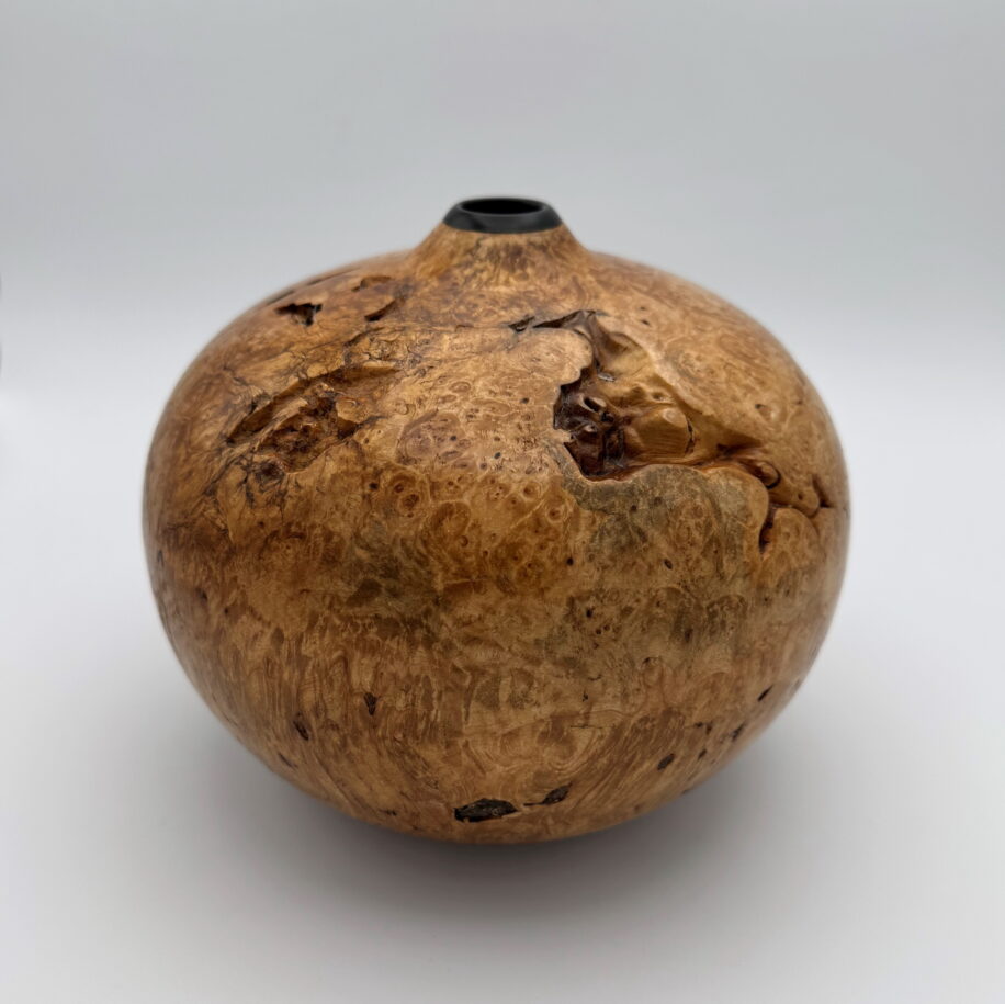 Big Leaf Maple Burl Hollow Form by Robert Wilman at The Avenue Gallery, a contemporary fine art gallery in Victoria, BC, Canada.